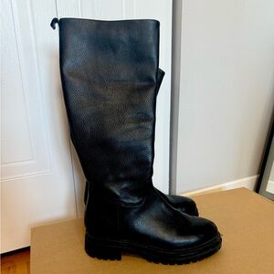 Steve Madden Black Knee-high Leather Boots
